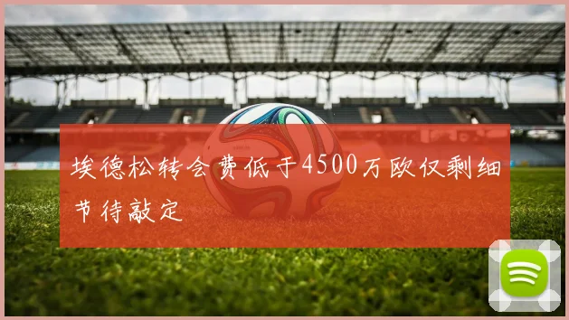 埃德松转会费低于4500万欧仅剩细节待敲定